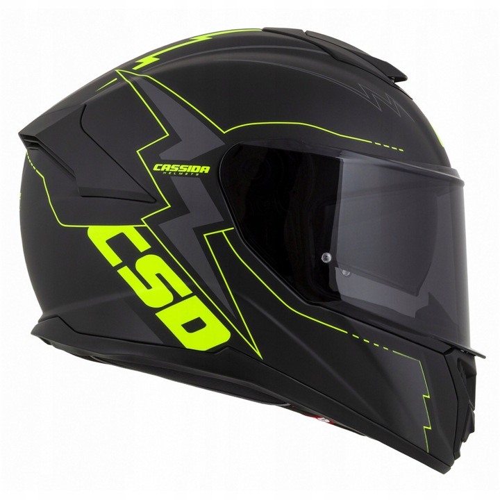 CASSIDA CASCO PARA MOTOCICLETA WLOKNO GT+CZARNA VENTANAS XS 