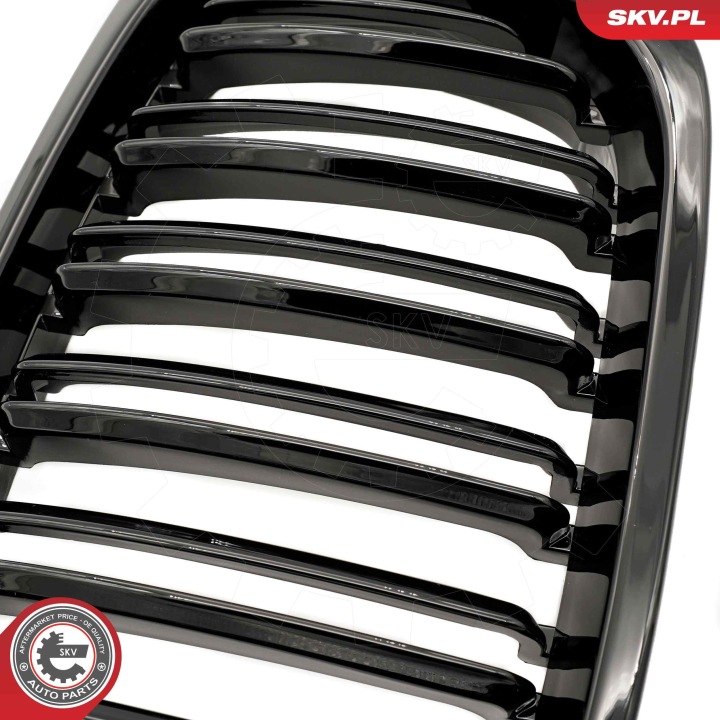 GRILLE GRILLES 66SKV066 DOUBLE MOULURE NOIR BRILLANT BMW 3 E46 51138208490