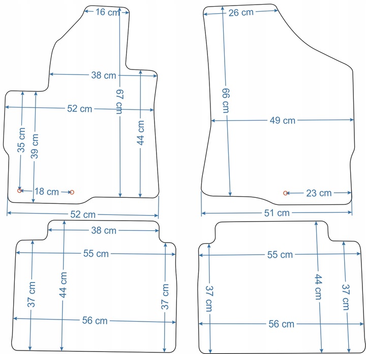 HYUNDAI IX55 5OS 2007-2012R. NEGRAS ALFOMBRILLAS DE FELPA - ALDOS. SILVER PC 