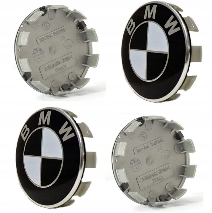 BMW TAPACUBOS KAPSLE TAPAS CIEGAS PARA DISCOS NEGRAS BMW 68MM DEKLE 4 PIEZAS JUEGO 