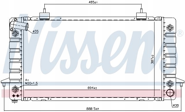 RADIATEUR MOTEUR NISSENS ESR74 ESR2630 ESR3687 ES