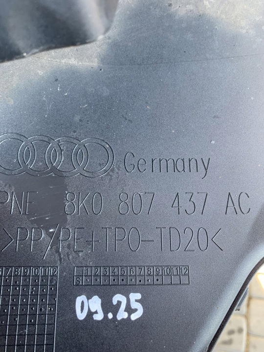 PARE-CHOCS AVANT AUDI A4 12R SPR PDC A 4 2012 8K0807437AC 09.25
