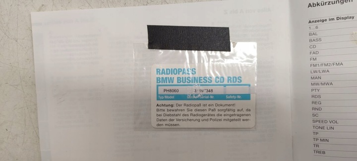 RADIO BMW E46 LIFT UNIVERSEL 2,0 TD