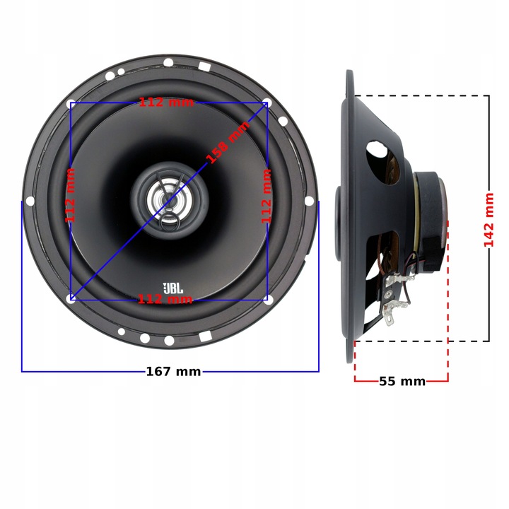 ALTAVOCES JBL 200W DE AUTOMÓVIL PARA CITROEN BERLINGO II PEUGEOT DE CARGA PARTE DELANTERA 