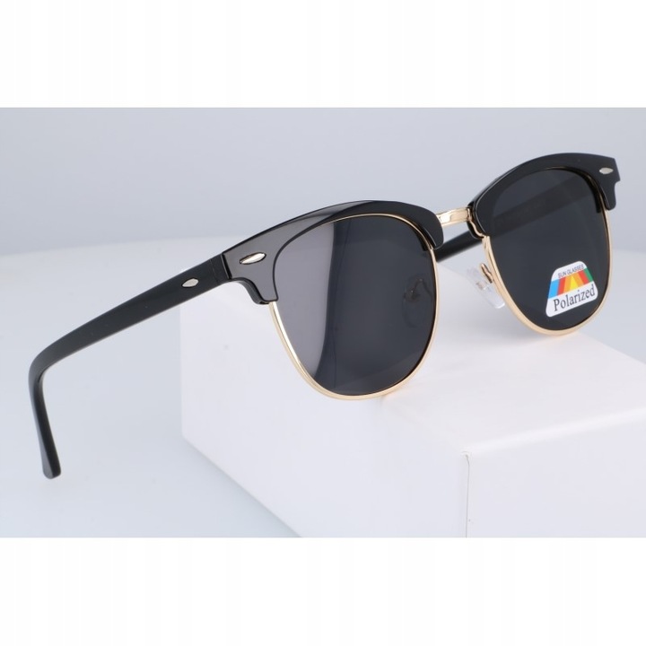 LENTES POLARYZACYJNE CLUBMASTERY NEGRAS KIEROWCOW 