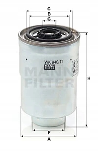 WK940/11X FILTRO COMBUSTIBLES 