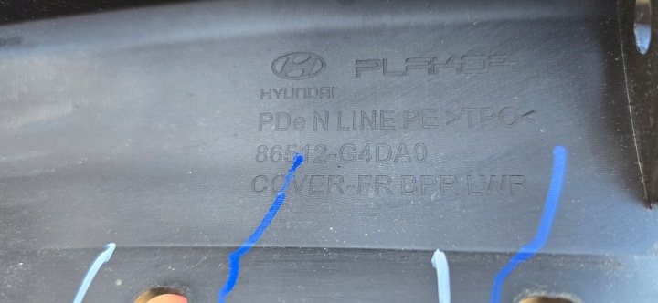 HYUNDAI I30 N LINE LIFT LÈVRE PARE-CHOCS DOUBLURE AVANT 2021R- 86512-G4DA0