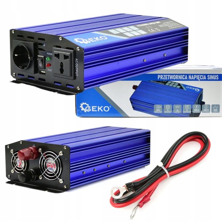 GEKO CONVERTISSEUR NAPIEC SINUS 12V/230V 1000/2000W G17014