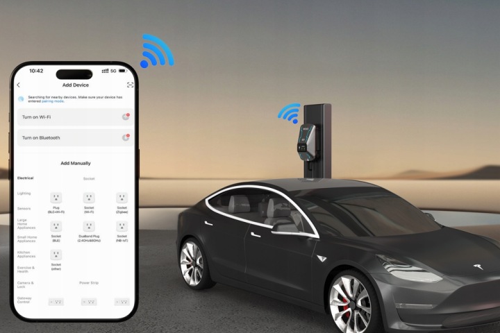 LADOWARKA,WALLBOX 22KW RÉGLAGE PUISSANCE 11-22KW- POUR KAZDEGO VOITURE EV WIFI APP