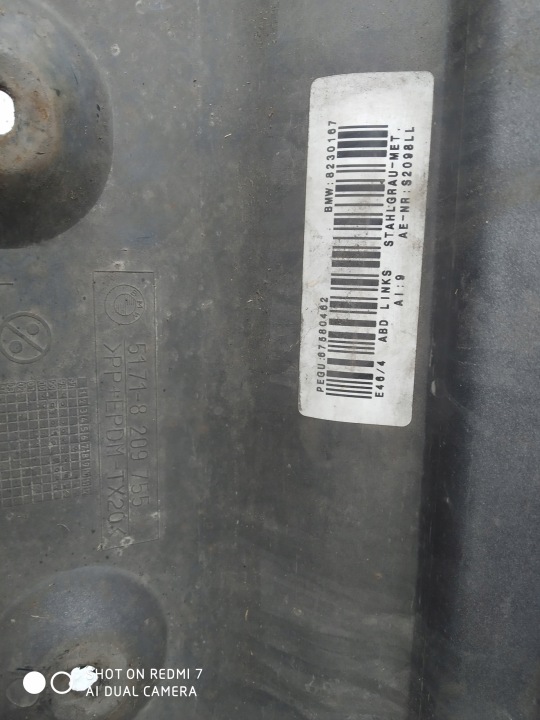 REVÊTEMENT MOULURE SEUIL GAUCHE BMW E46 BERLINE