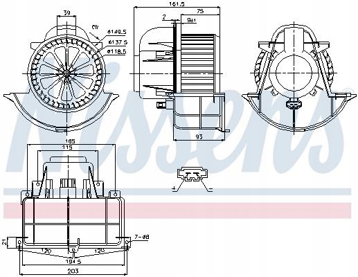 NISSENS 87139 VENTILATEUR INTÉRIEUR