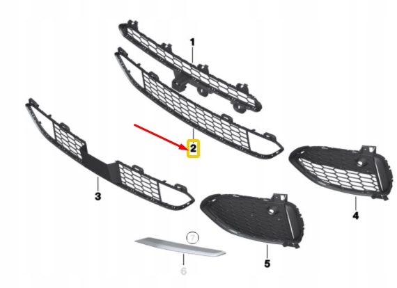 BMW X5 F15 PARE-CHOCS AVANT M INFÉRIEURE CENTRALE GRILLE 8054012 51118054012