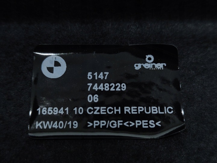 BMW 1 F40 ÉTAGÈRE ARRIÈRE COUVERCLES DE COFFRE 7448229 ORIGINAL 2019-