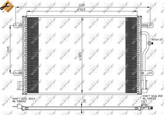 RADUADOR DE ACONDICIONADOR - CONDENSADOR EASY FIT 35465 