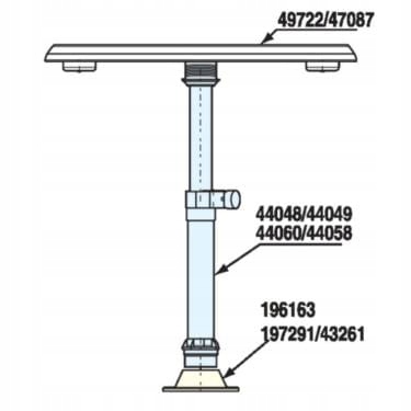 NOGA VERS STOLU RÉGLABLE 480-810 MM