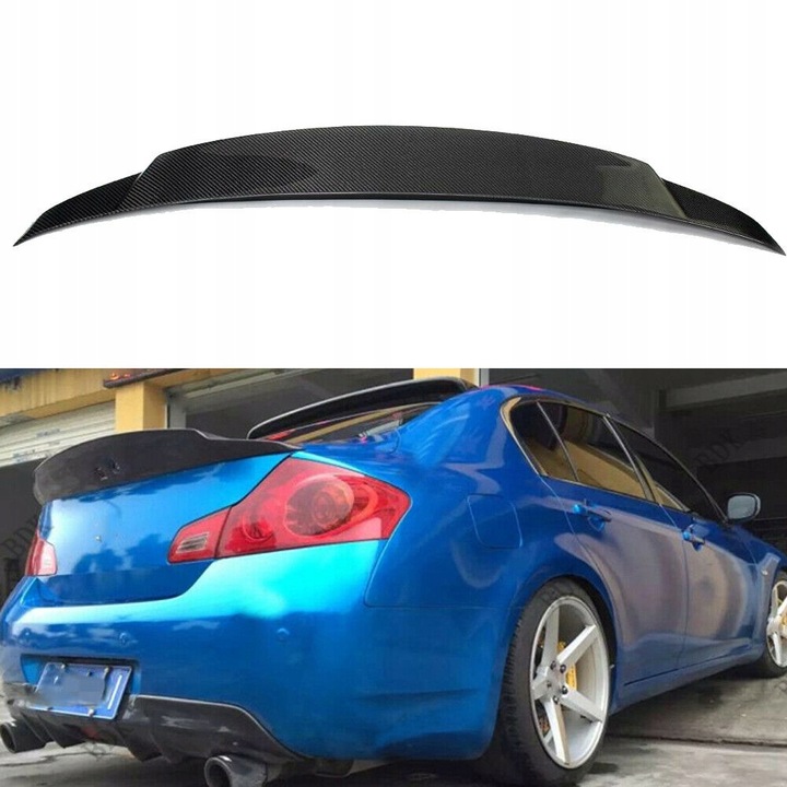 INFINITI G25 G37 CARBÓN SPOILER BRIDA PARTE TRASERA PRIMER 