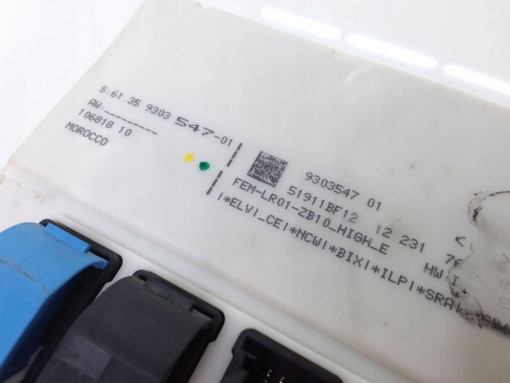 2012 BMW 3 F30 F35 F31 MODULE CONFORT 9303547