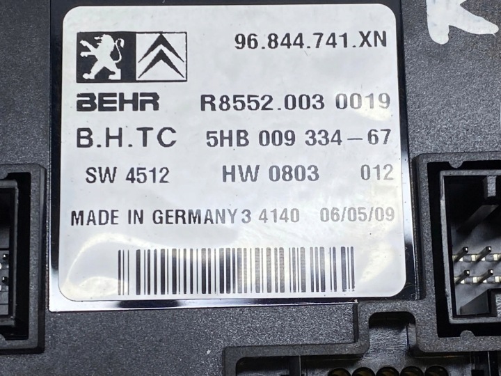 PEUGEOT 407 2009 PANNEAU CLIMATISATION