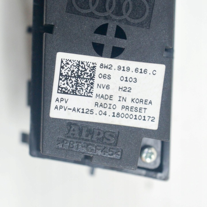 AUDI A4 S4 B9 8W 2018 KIT COMMUTATEURS I BOUTONS