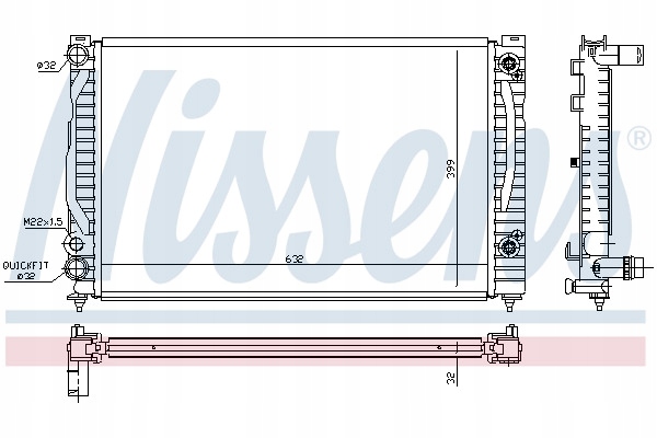 NISSENS 60494 RADIATEUR MOTEUR AUDI A 4 A 4 AVEC 4