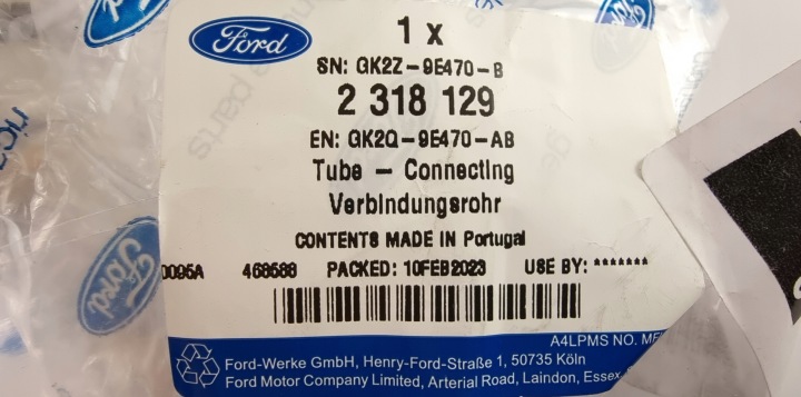 TUYAU EGR COLLECTEUR ADMISSION FORD TRANSIT CUSTOM 2.0 2318129 GK2Q-9E470-AB