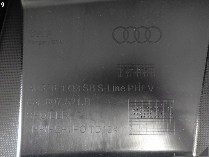 AUDI Q3 II 2 83F S-LINE SPORTBACK 18- PARE-CHOCS SPOILER DIFFUSEUR ARRIÈRE B.LADNY