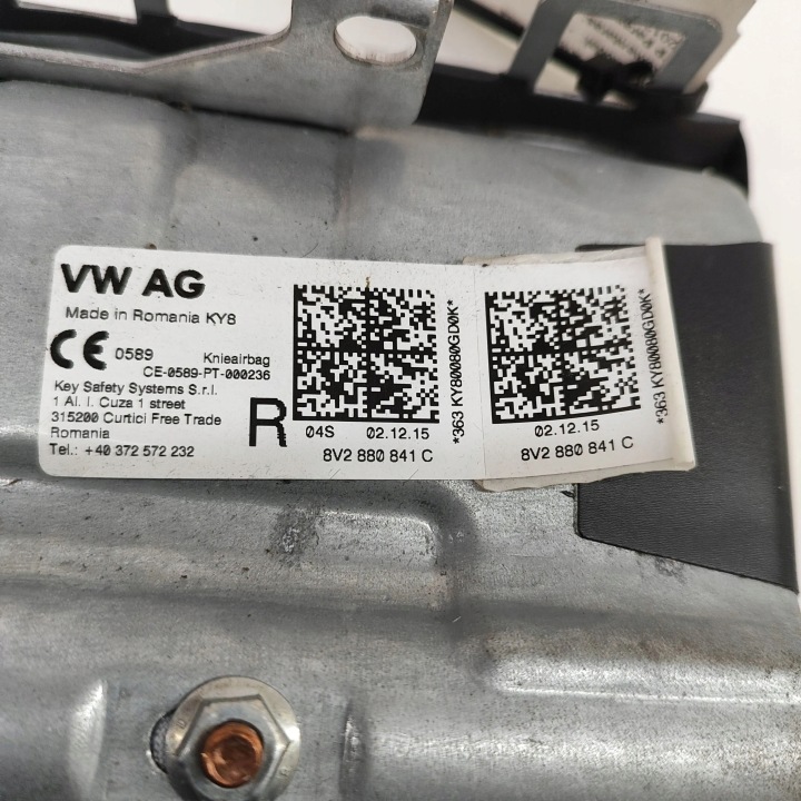 AUDI A3 S3 8V 2016 COUSSIN SÉCURITÉ AIRBAG CHRONIACA GENOUX
