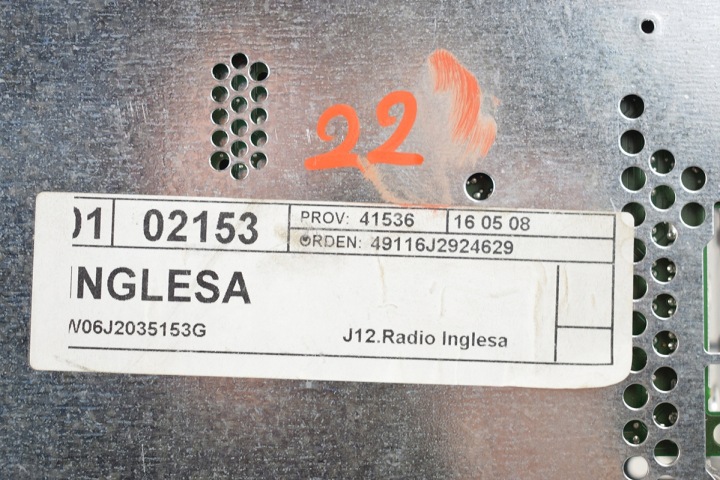 RADIO CD MP3 SEAT IBIZA IV 6J2035153G