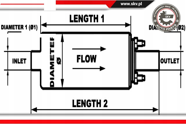 POMPE CARBURANTS AUDI BMW EXTÉRIEUR 6 BAR 60MM ESEN SKV