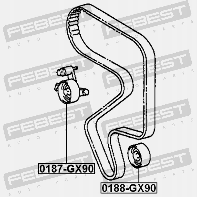 GALET OBWODOWA COURROIE DISTRIBUTION TOYOTA CRESTA GX90,JZX9,LX90,S 0188-GX90 FE