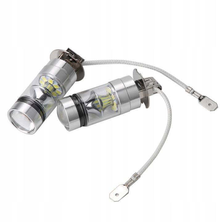 2 PCS H3 6000K 100W LED 20-SMD AMPOULES ANTIBUÉE DUZEJ PUISSANCE VERS 9V