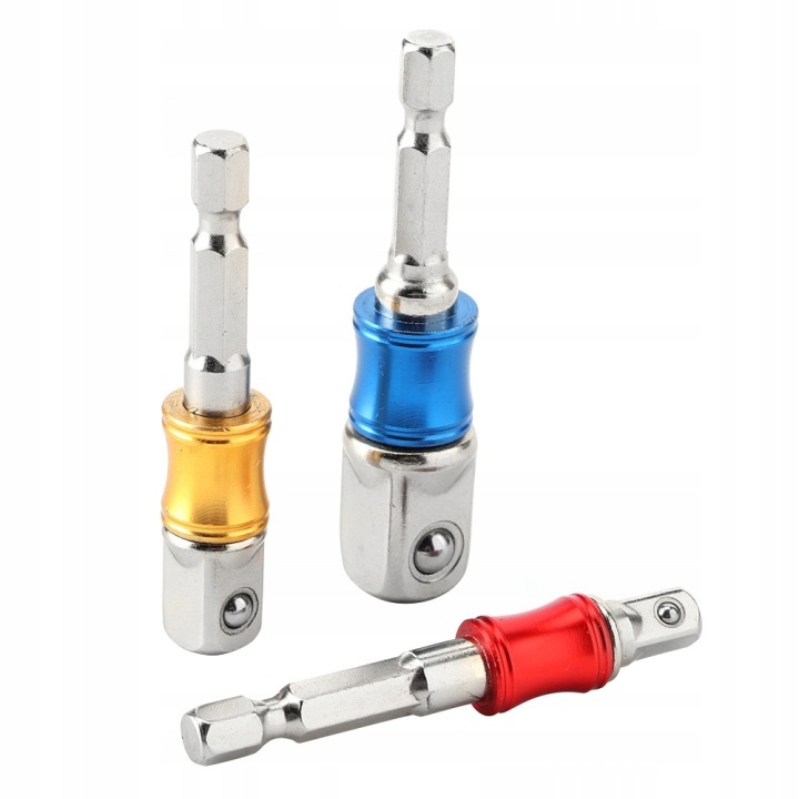 3PCS/SET HEX WIERGO DOUILLES ADAPTATEUR ADAPTATEUR ÉLECTRIQUE IMPACT DRIVER M6