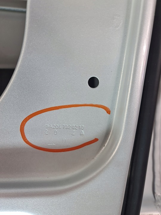 MERCEDES C-KLASA W204 BERLINE PORTES DROIT ARRIÈRE DROIT ARRIÈRE A2047320210