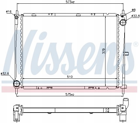 RADIATEUR MOTEUR NISSENS 68731 21410AY601