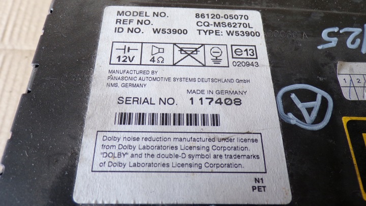 TOYOTA AVENSIS T25 RADIO 8612005070