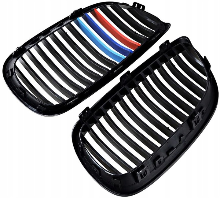 GRILLE DE RADIATEUR GRILLE GRILLES NOIR BMW E81 E87 NOIR DANS POLYSKU M M-COLOR
