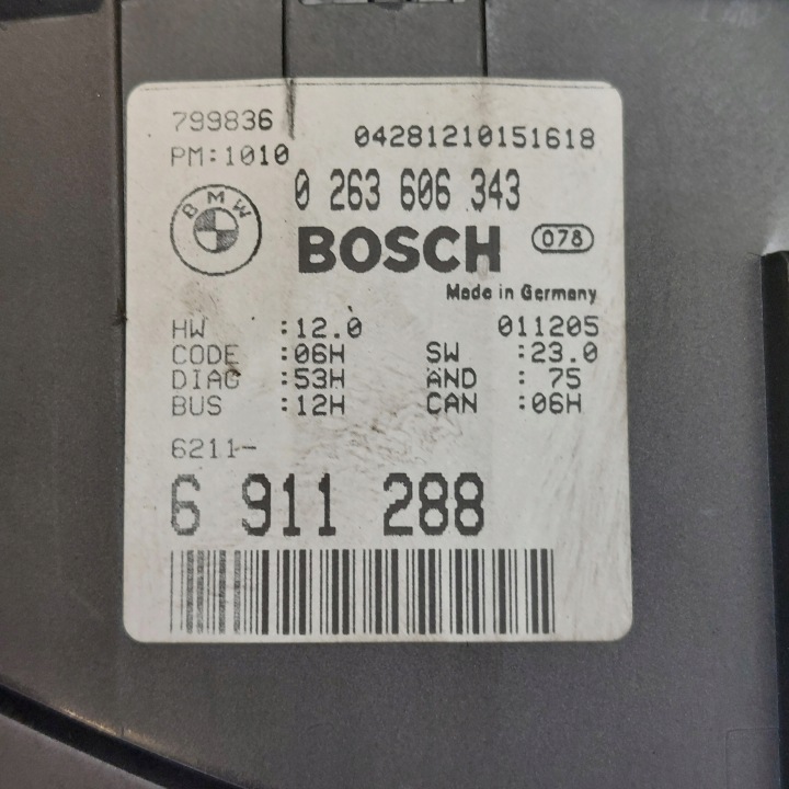 BMW E46 2.0 D TABLEAU DE BORD COMPTEUR BOSCH 0263606343 6911288