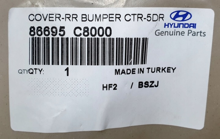HYUNDAI I20 LIFT 14+ SPOILER DOUBLURE ARRIÈRE PARE-CHOCS