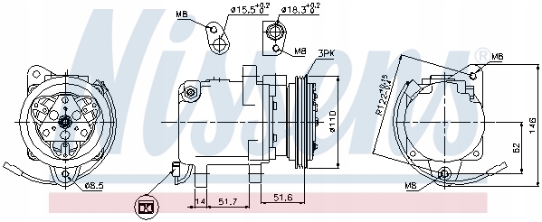 NISSENS 89163 COMPRESSEUR