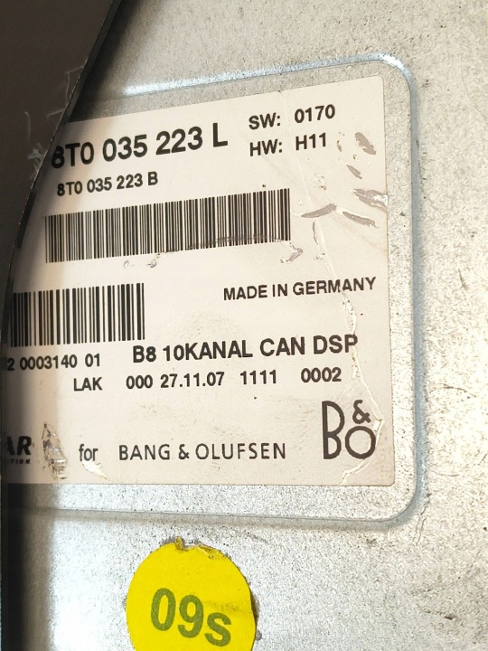 AMPLIFICATEUR BANG&OLUFSEN AUDI A5 8T A4 B8 8T0035223L