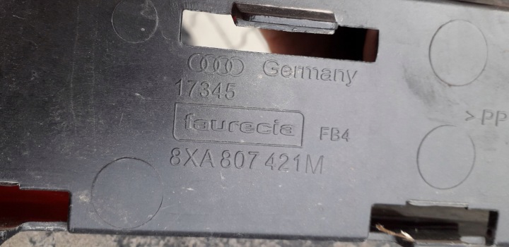 SPOILER DOUBLURE PARE-CHOCS ARRIÈRE AUDI A1 I LIFT S-LINE 18R. 8XA 8XA807421M