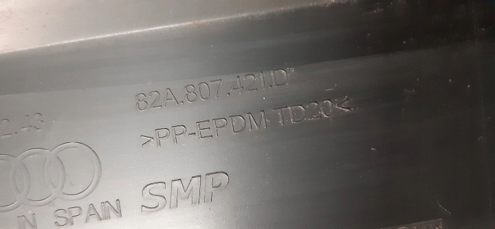 AUDI A1 S-LINE PARE-CHOCS ARRIÈRE ARRIÈRE 82A807511C