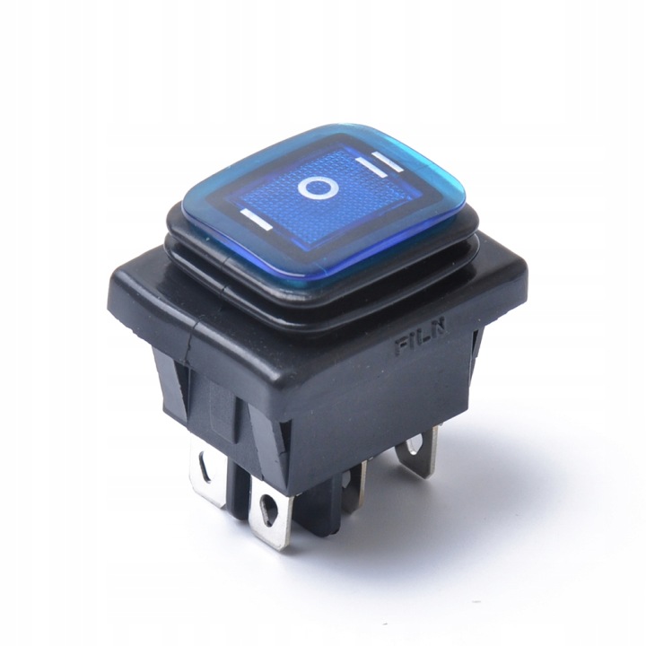 ÉTANCHE BLEU 6-PINOWY COMMUTATEUR À BASCULE VERS SAMOCHODU/LODZI AVEC DIODE LED ODPORNY SUR KURZ