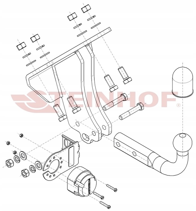 BARRA DE REMOLQUE GANCHO DE REMOLQUE MERCEDES-BENZ G-KLASA W461 W463 1990-2018 + JUEGO DE CABLES 13 PIN 