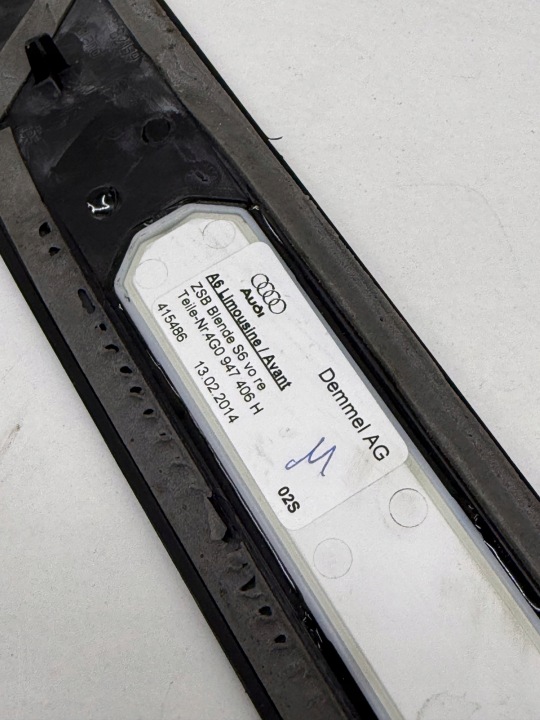 AUDI A6 S6 C7 MOULURE REVÊTEMENT SEUIL LED DROIT AVANT FONCTIONNEL ORIGINAL