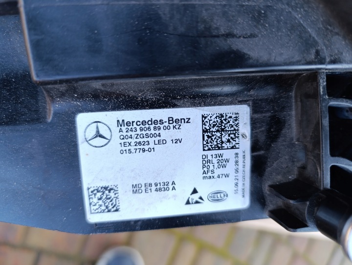 PHARE AVANT AVANT GAUCHE MERCEDES EQB EQA COMPLET LED X243 A2439068900KZ