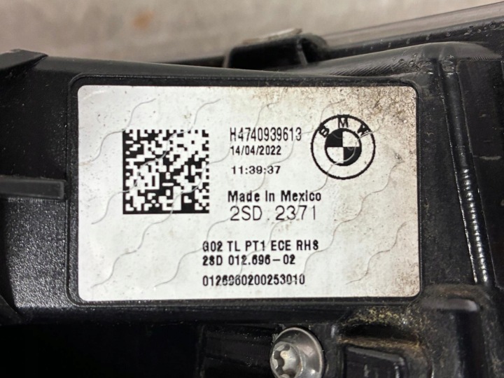 PHARE DROITE ARRIÈRE BMW X4 G02 DROIT ARRIÈRE 7409396