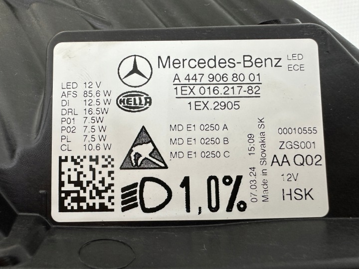 MERCEDES V-KLASA W447 LIFT PHARES MULTIBEAM NOUVEAU A4479068101 A4479068001