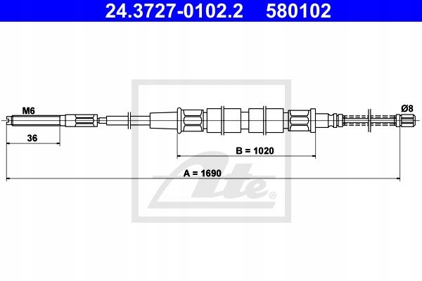 LEVER / CABLE / ROD ATE 24.3727-0102.2 