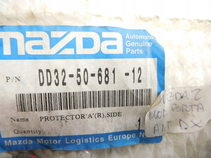 MOULURE DÉCORATIVE PORTES AVANT MAZDA 2 DY DD32-50-681
